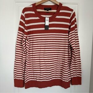 Banana Republic Orange and White Striped Sweater - New with Tags